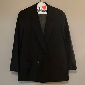 Vintage Black Striped Burberry Blazer